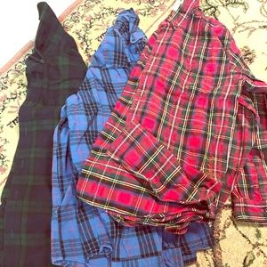 Lot of 3 LL Bean Flannels (Size: L)
